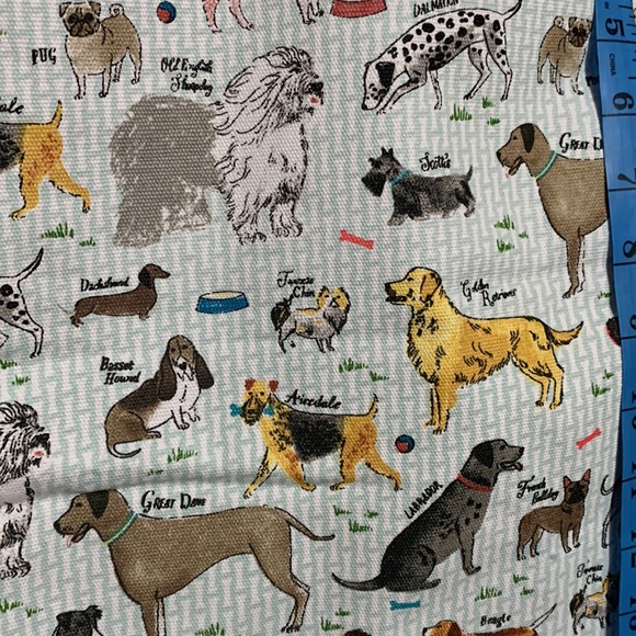 MILLY GREEN- Canvas Bag with Snap. Lots of Doggies 😍 Designed in Britain 🇬🇧 - Picture 4 of 13
